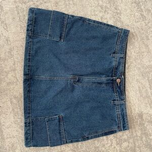 Francesca's Collections Blue Denim Mini Skirt